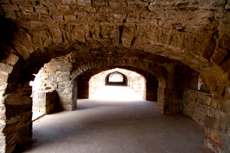 Architecture of historic Golconda fort in Hyderabad ,Indiaのeditorial素材
