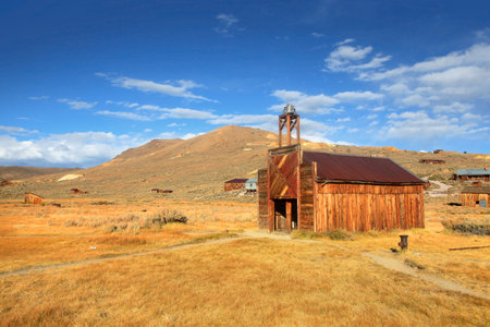 Old church in ghost town Bodie, California.