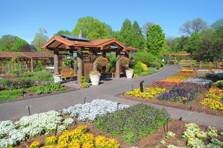 Saint Louis, MO, USA - April 28, 2016: Saint Louis botanical gardens are one of the best in the world, Saint Louis, Missouri.のeditorial素材