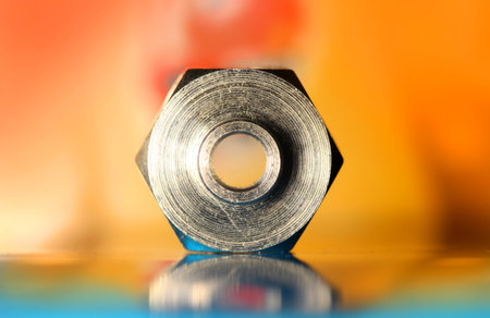 Close up shot of lock nut