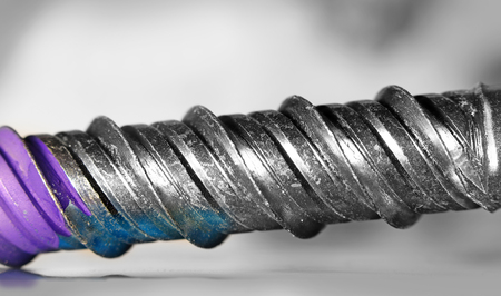 Extreme close up shot of Machine screwの写真素材