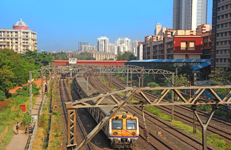 Mumbai, INDIA - December 5 : Mumbai suburban railway operates 2,342 train services and carries more...