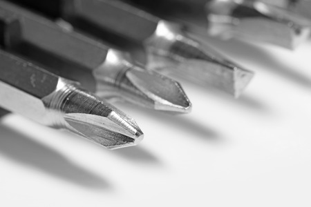 Extreme close up shot of small tool bitsの写真素材