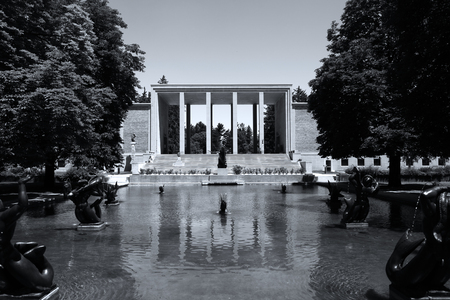 Cranbrook art museum in monochromeのeditorial素材