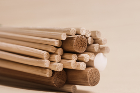 Round stack of craft sticksの写真素材