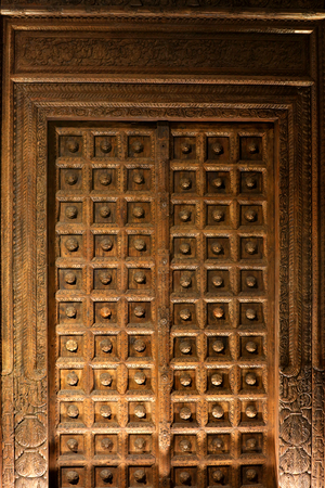 MUMBAI INDIA - Dec 23 2018,  Chatrapati Shivaji International Airport. Terminal 2, International Departures on DEC. 23, 2018 in Mumbai, Maharashtra, India - Historic door  inside the terminalのeditorial素材