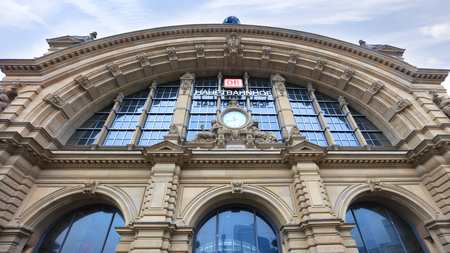 FRANKFURT AM MAIN, GERMANY - Mar 17, 2018: Frankfurt Central station front viewのeditorial素材