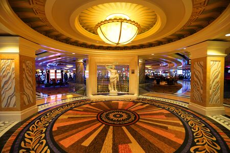 Atlantic City, NJ, USA July 5, 2018 Statues and Architecture, inspired by the works of Colosseum Italy, in the lobby of Caesars Palace in Atlantic City, New Jerseyのeditorial素材