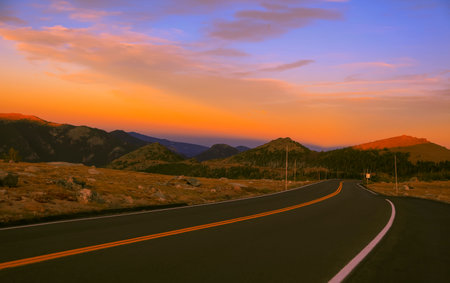 Scenic Trail ridge road in Rocky mountain national park