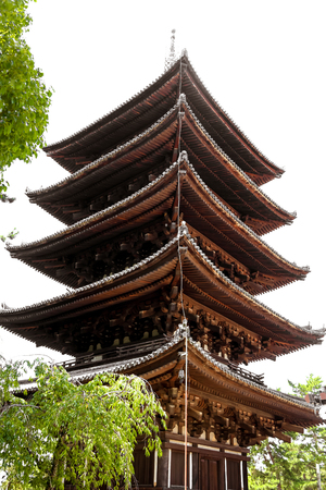 Kofukuji five storied pagoda in Nara park ,Japanのeditorial素材