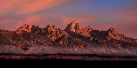 Grand tetons national park in Autumn time