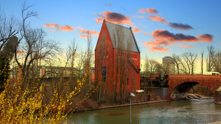 Frankfurt,Germany- March 17, 2018 - Art gallery at Frankfurt main AM