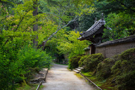 Historic Buddhist temple Toshodai-ji entrance in Nara, Japanのeditorial素材