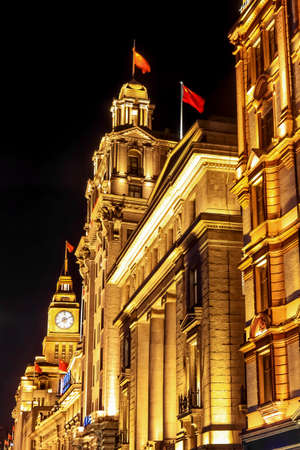 Shanghai - China - November 9,2019: Cityscape of Central district of Shanghai and financial hub of China is located on the banks of Huangpu riverのeditorial素材