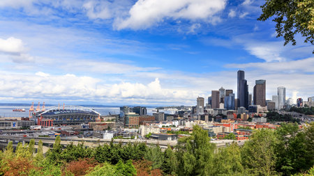 SEATTLE, WASHINGTON - JUN 28:, Seattle ranked 15th largest city in USA and one of the top 5 fastest growing cities in USA, on June 28, 2019.のeditorial素材