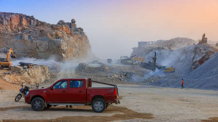 Hyderabad, India - January,12, 2019: Hyderabad is witnessing a construction boom in the commercial and residential sector.のeditorial素材