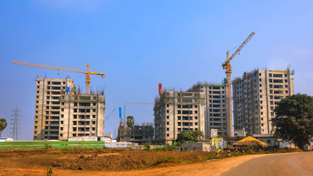 Vijayawada, INDIA - January 6 2019 : New proposed capital of Andhra Pradesh state in India is put on hold at Amaravati near Vijayawada, Indiaのeditorial素材