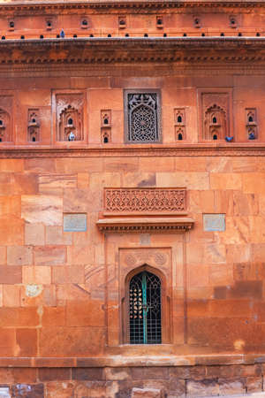 Badami,Karnataka, India -January 2,2019: Historic tomb built with red rock in east-central Karnataka, India.のeditorial素材