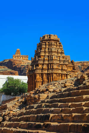 Badami,Karnataka, India - January 2,2019:  It was the regal capital of the Badami Chalukyas from AD 540 to 757 in east-central Karnataka, India.のeditorial素材