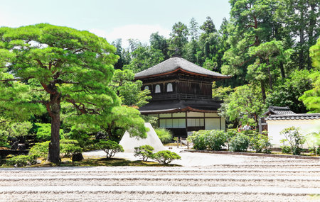 Ginkaku-ji also known as Temple of the Silver Pavilion in Kyoto city,Japan