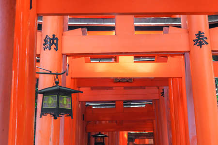 Kyoto, Japan - August 9, 2019: Historic Fushimi Inari shrine in Kyoto, Japanのeditorial素材