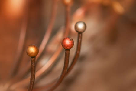 Close up shot of Copper decorative ornamentの写真素材