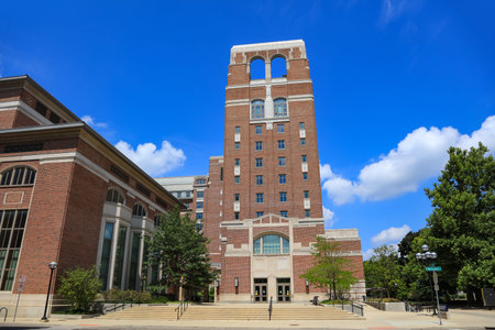 ANN ARBOR, MI - AUGUST 09,2020: University of Michigan's North Quadrangle Residential and Academic...