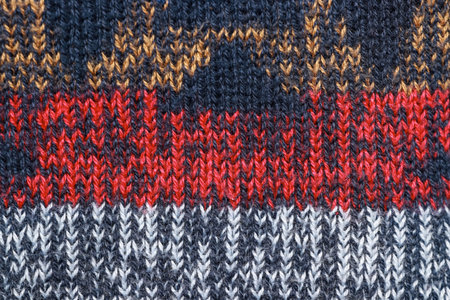 Colorful fabric pattern close up shot