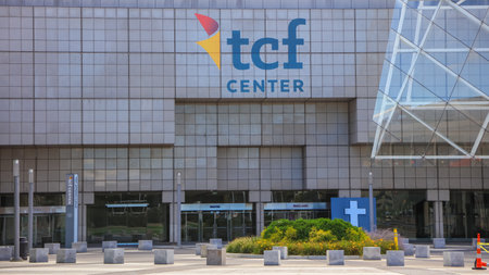 Detroit, MI - August 30, 2020:  TCF Center is a convention center  in downtown Detroit, formerly known as Cobo Hall.のeditorial素材