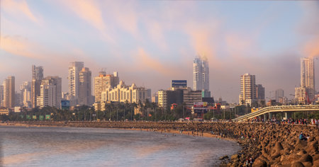 Mumbai, INDIA - December 6 : Mumbai is the financial,commercial and entertainment capital of India, on December 6,2015 Mumbai, Indiaのeditorial素材