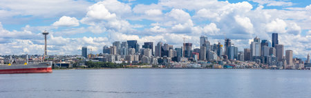SEATTLE, WASHINGTON - JUN 28:, Seattle ranked 15th largest city in USA and one of the top 5 fastest growing cities in USA, on June 28, 2019.のeditorial素材