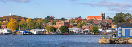 Marquette, MI, USA - Oct 4, 2020: Marquette is the largest city in the Michigan Upper Peninsula with population of about 21,300.のeditorial素材