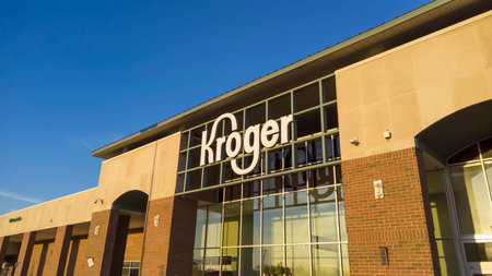 Novi, Michigan -November 12,2020 : Kroger grocery retail company founded in 1883, Major retailer of...