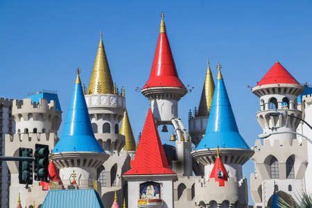 LAS VEGAS, USA - JULY 20, 2009: Excalibur Hotel & Casino architecture in Las Vegas, Nevada, USAのeditorial素材