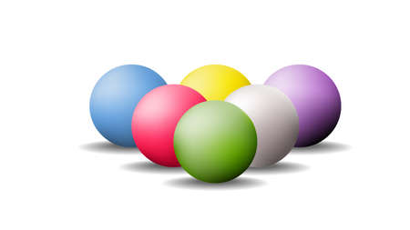 Vector illustration of colorful 3d balls arrangementのイラスト素材