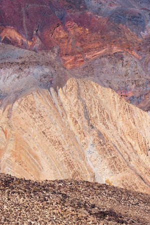 Colorful rock formation on the sandstone hills of Death Valley national park in California.の写真素材
