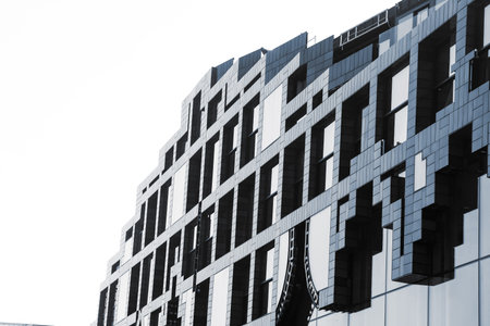 Exterior architecture of modern building in Delft, Netherlands.