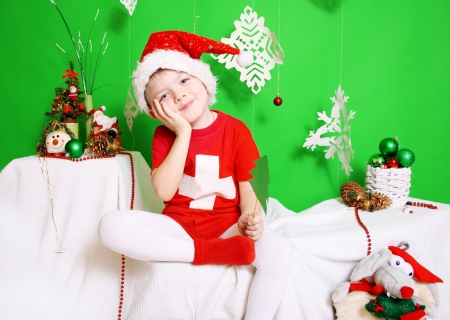 	Boy Santa Clausの写真素材