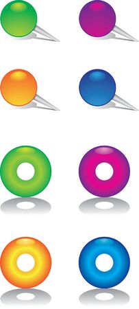 pinheads and donuts marker iconsのイラスト素材
