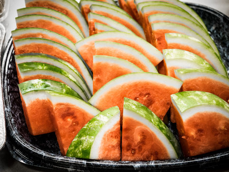 Red and Green Watermelon on a plate