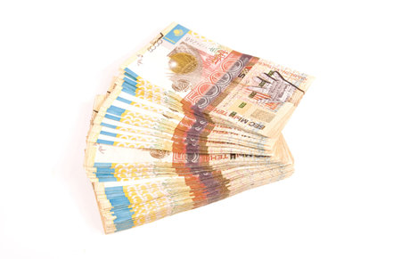 Isolated stack of money, finance, business, white, cash