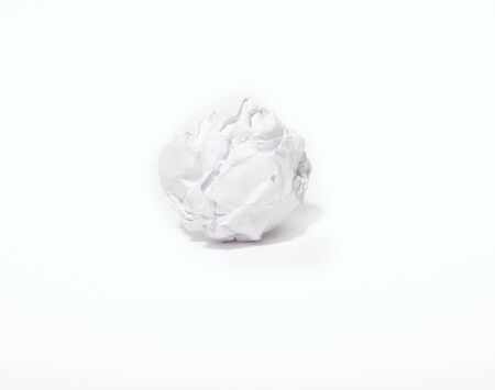 Isolated paper lump on white backgroundの写真素材