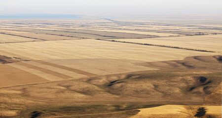 Landscape, kind from height of the bird's flight, the earth, hillの写真素材
