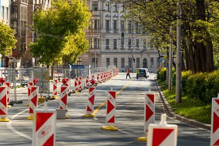 Road closures. Road repair.の写真素材