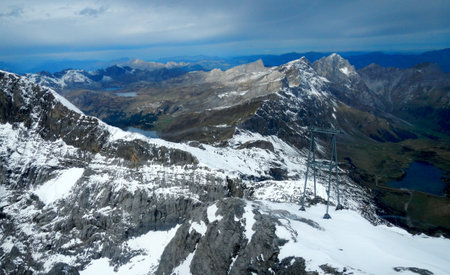 Swiss Alps covered in Snow