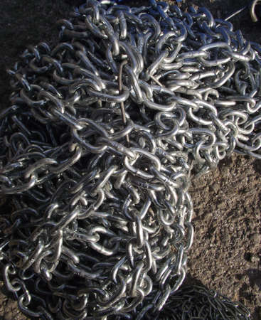 Chains, shackles shiny and strong.の写真素材