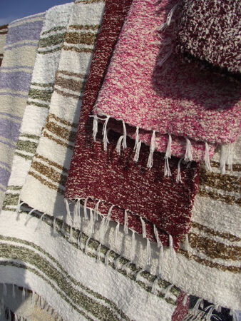 Woven cotton colorful patchwork.の写真素材