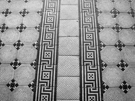 black and white floor の写真素材