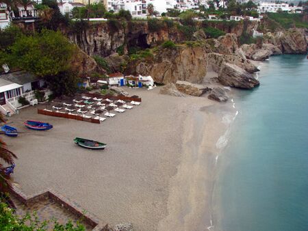 Beach on a rainy dayのeditorial素材