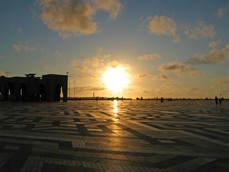 Sunset in Casablancaの写真素材